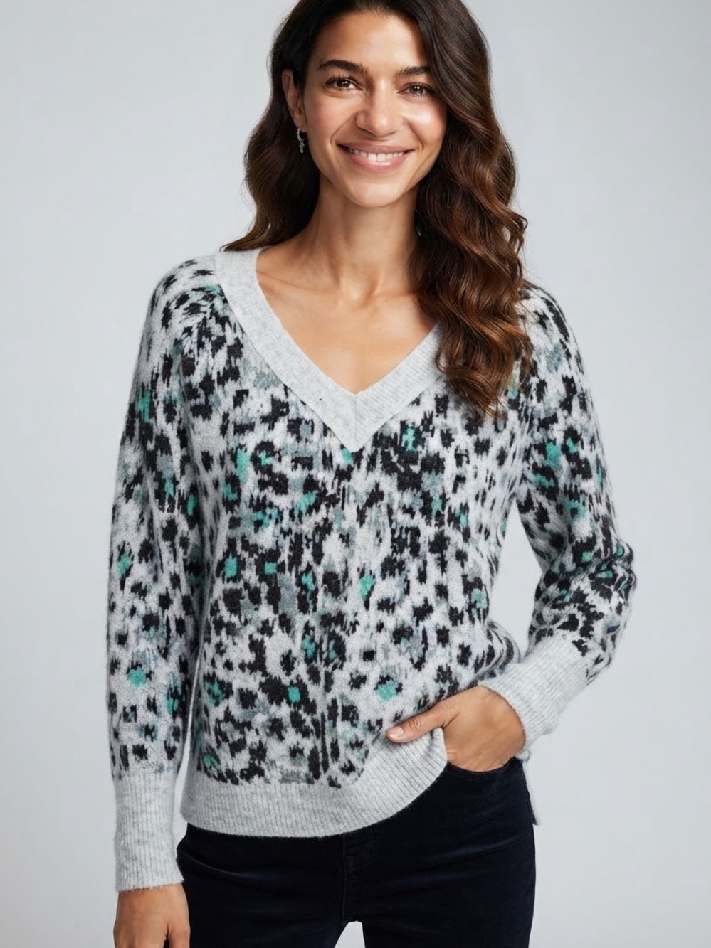 LOFT Leopard Print Sweater Size XS
